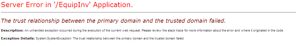 [FIX] The Trust Relationship Between the Primary Domain and the Trusted Domain Failed