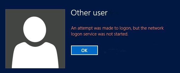 [FIXED] An Attempt was Made to Logon But the Network Logon Service was not Started