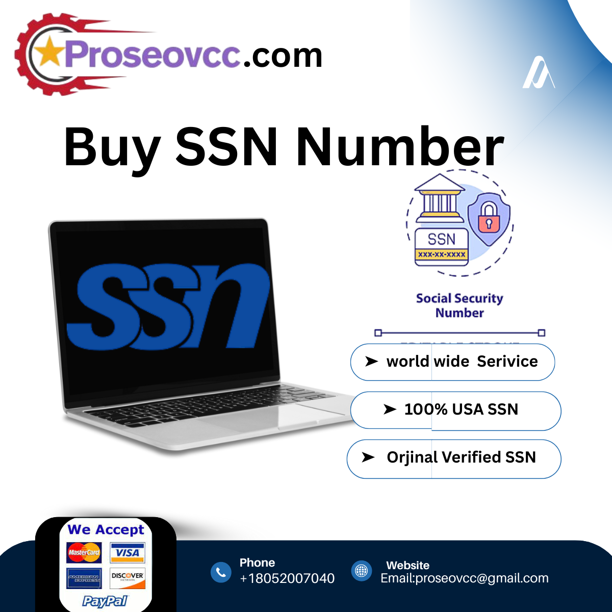 **** SSN Number - 100% legit and verified