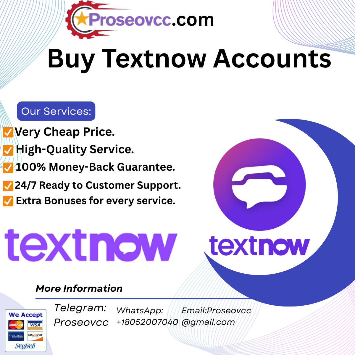 **** Textnow **** - instantly Delivery & Get secure