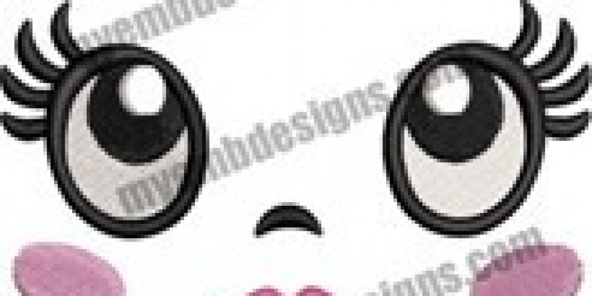 Buy Cute Face Embroidery Pattern for Shirts, Hats, and Gifts
