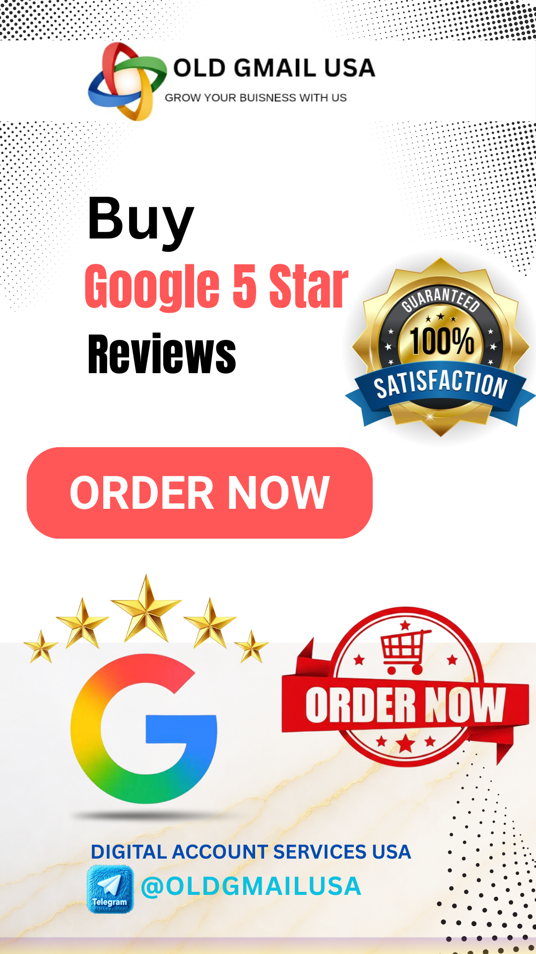 **** Google 5 Star Reviews - 100% Targeted Campaigns & Aged