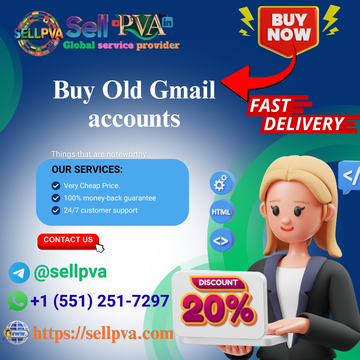 **** Old Gmail accounts - Sell PVA Top16 **** Old Gmail **** in Bulk (PVA, Old)