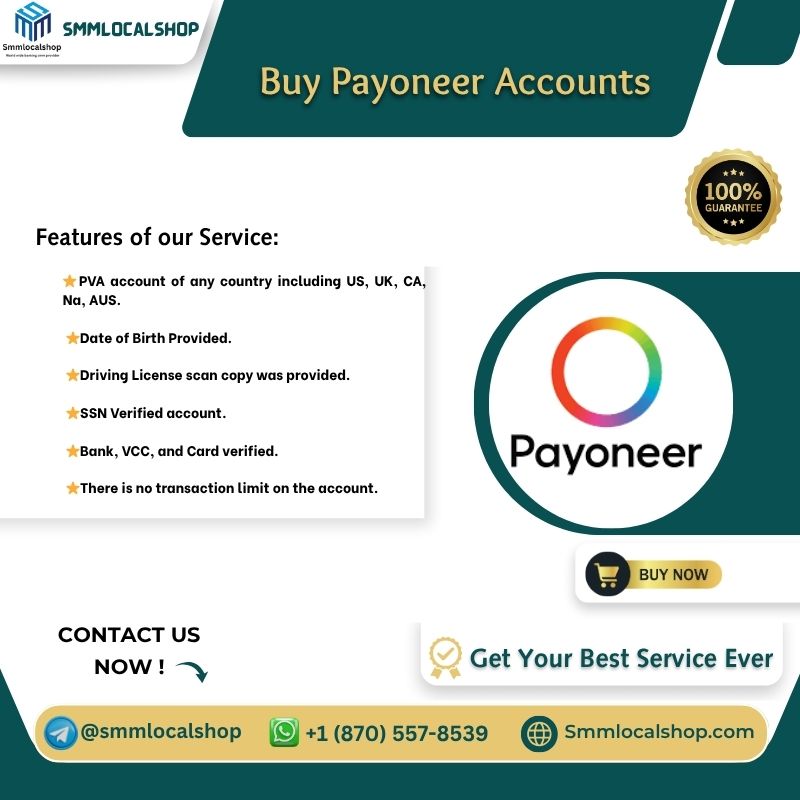**** Payoneer **** - 100% **** Secure Trusted (Pva)