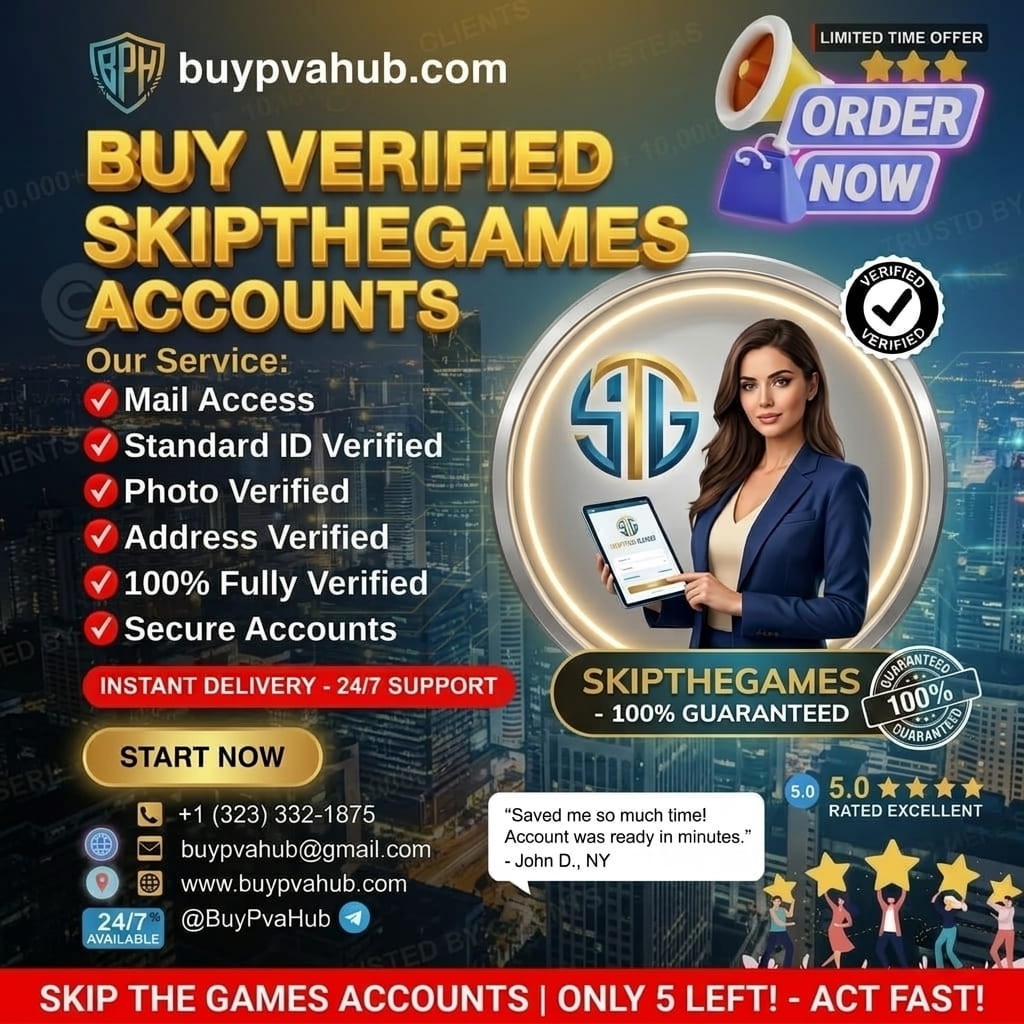 **** **** SkipTheGames Account -Instant Delivery Premium STG Ads from ****PvaHub.com